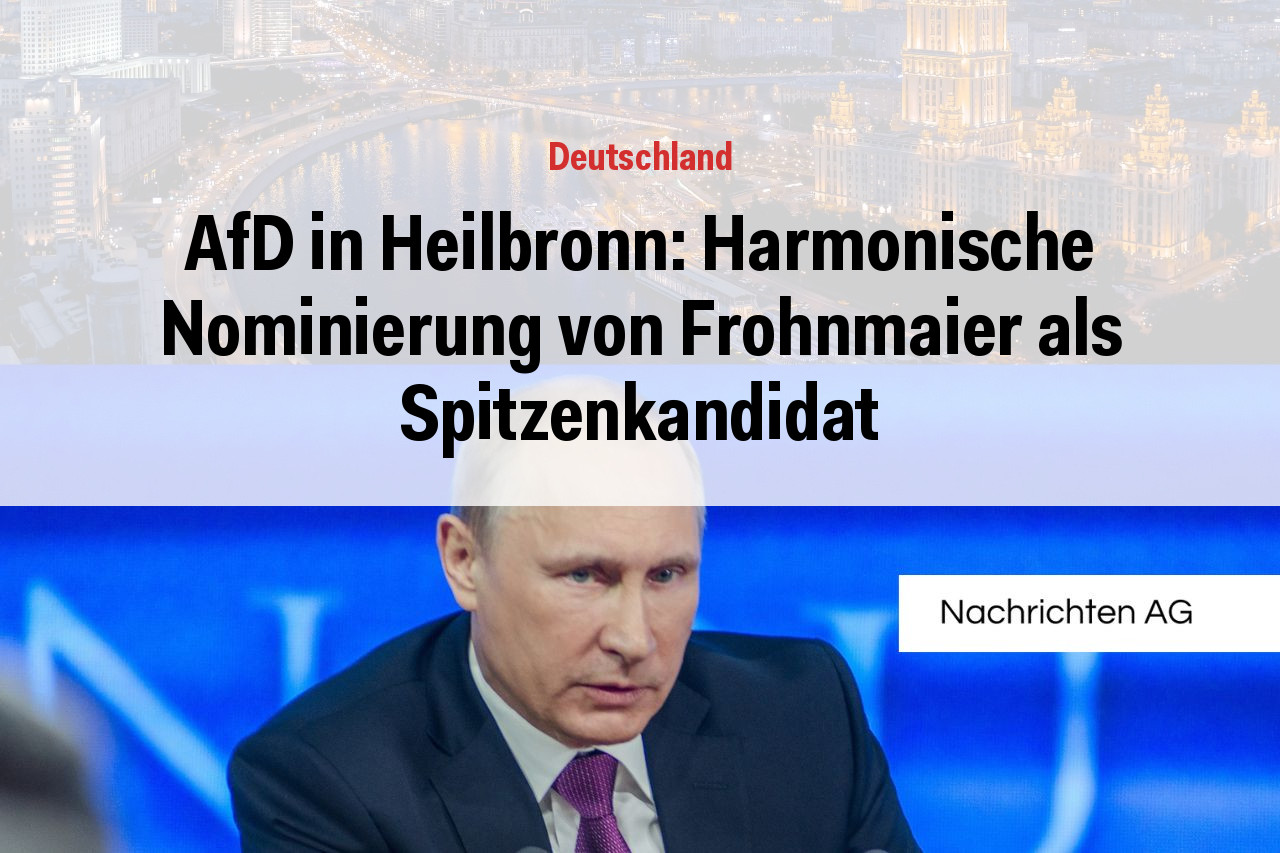 AfD in Heilbronn: Harmonische Nominierung von Frohnmaier als Spitzenkandidat