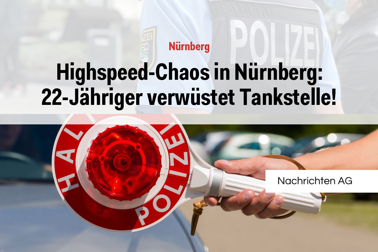 Highspeed-Chaos in Nürnberg: 22-Jähriger verwüstet Tankstelle!