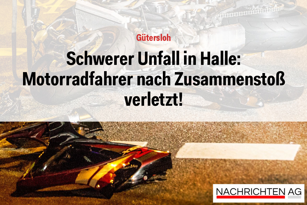 Schwerer Unfall in Halle: Motorradfahrer nach Zusammenstoß verletzt!