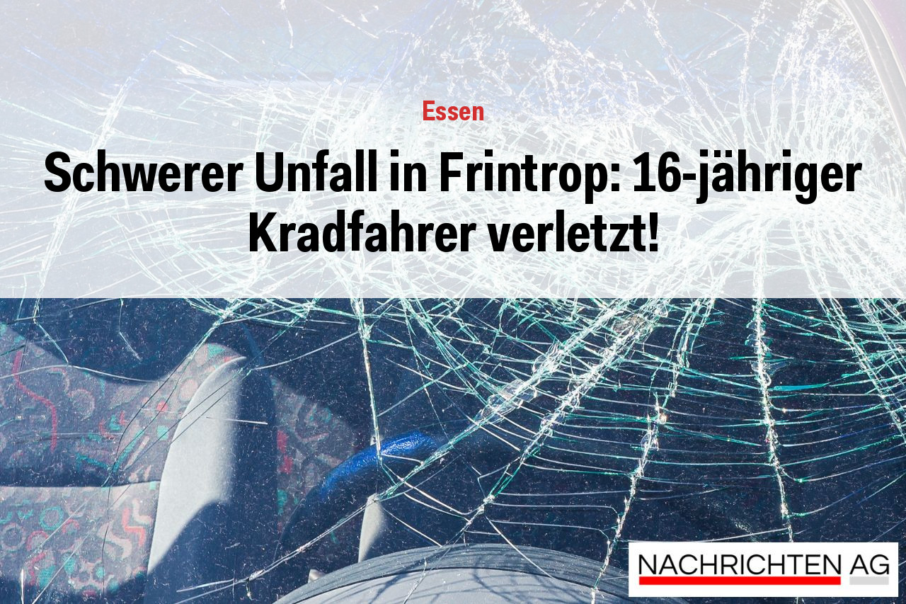 Schwerer Unfall in Frintrop: 16-jähriger Kradfahrer verletzt!