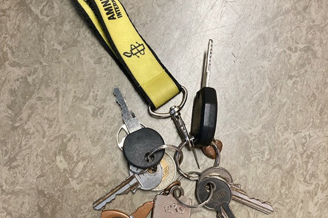 Die Polizei Rheine sucht den Eigentümer eines Schlüsselbundes, der in einem gestohlenen Rucksack gefunden wurde. Hinweise unter 05971/938-4215.