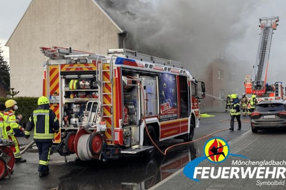 Feuerwehr Mönchengladbach rettete bei einem Brand in einem Mehrfamilienhaus am 29. Mai eine Bartagame und evakuierte Bewohner.