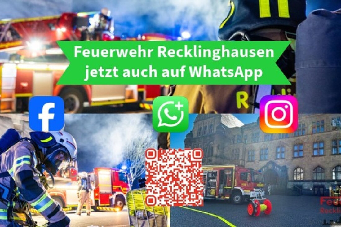 Die Feuerwehr Recklinghausen informiert ab sofort über ihren neuen WhatsApp-Kanal. Bürger*innen erhalten direkt aktuelle Infos und Sicherheitstipps.