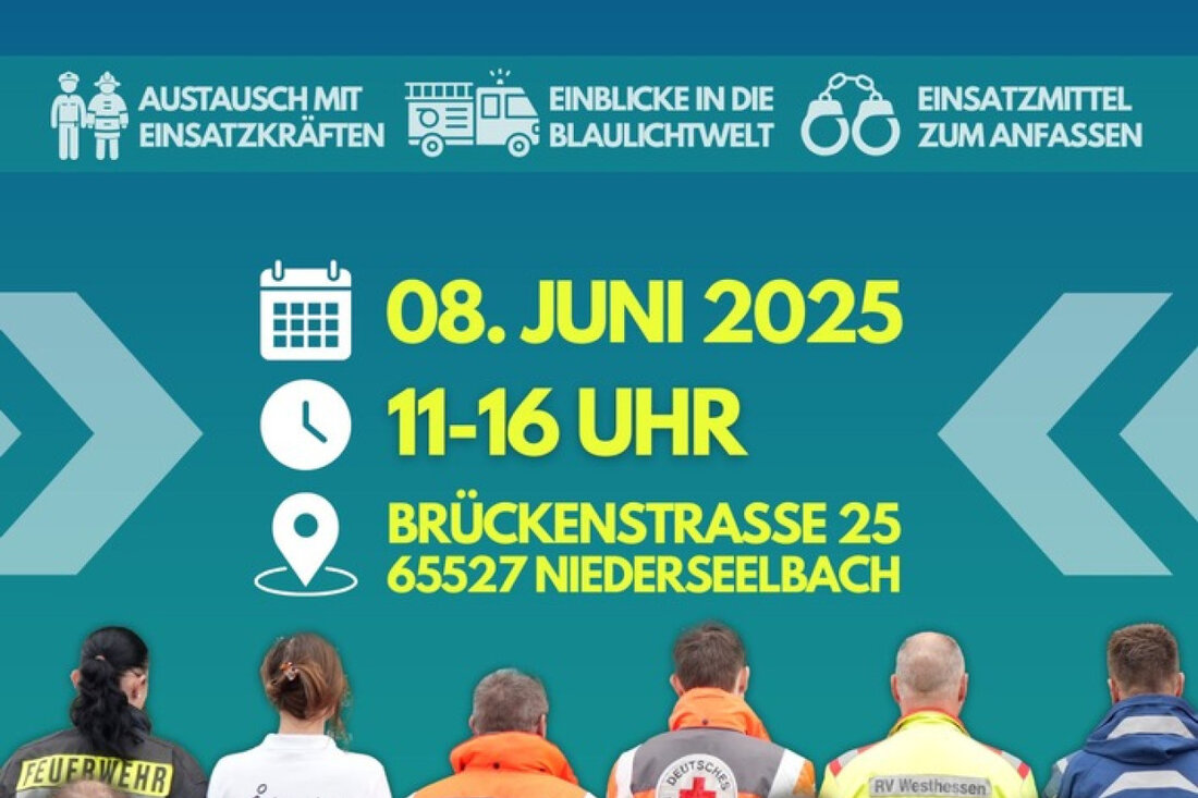 Am 08.06.2025 lädt das Polizeipräsidium Westhessen zur Blaulichtmeile in Niedernhausen ein. Treffen Sie Einsatzkräfte, entdecken Sie Technik und stärken Sie den Austausch!
