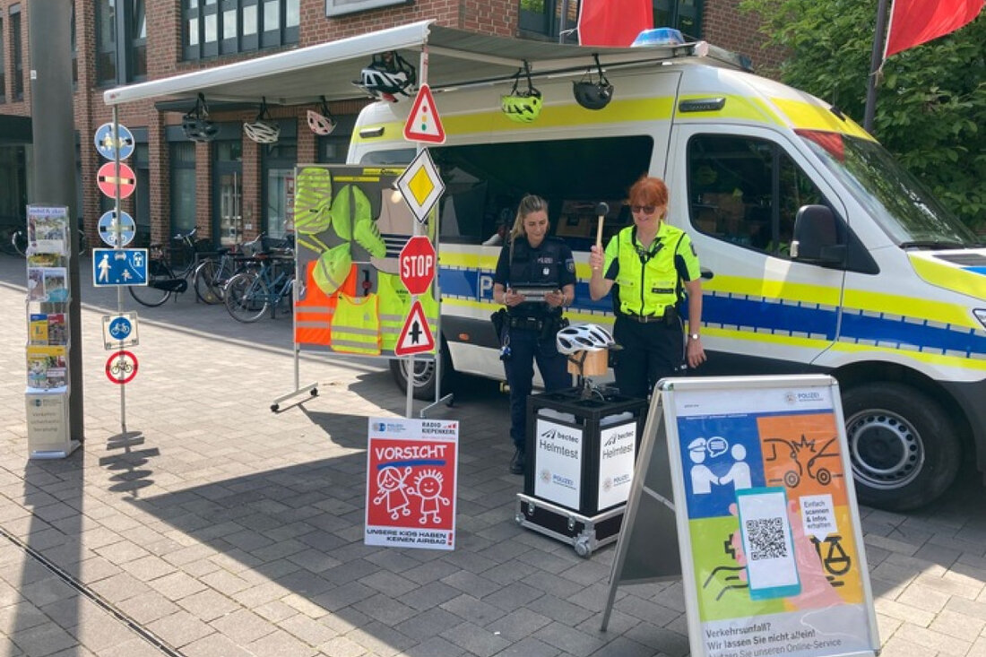 Die Kreispolizei Coesfeld führte am 03.06.2025 Präventionsmaßnahmen zur Verkehrssicherheit für Kinder durch.