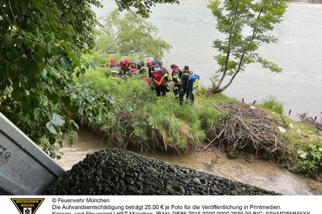 Am 7. Juni 2025 retteten Passanten eine Frau aus der Isar, unterstützt von Feuerwehr und Polizei. Ermittlung läuft.