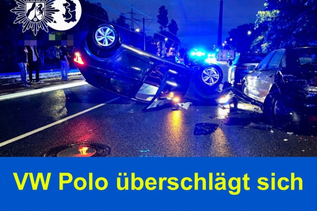 Ein 52-jähriger Fahrer überschlug sich in Hüttenheim mit seinem VW Polo. Er wurde leicht verletzt, Alkohol war nicht im Spiel.
