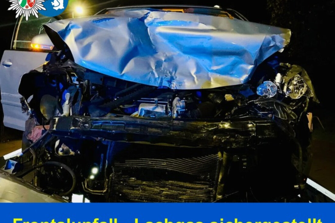 Am Freitag kollidierte ein VW Golf in Neumühl frontal mit einem LKW. Zwei Verletzte, mögliche Lachgas-Nutzung wird ermittelt.