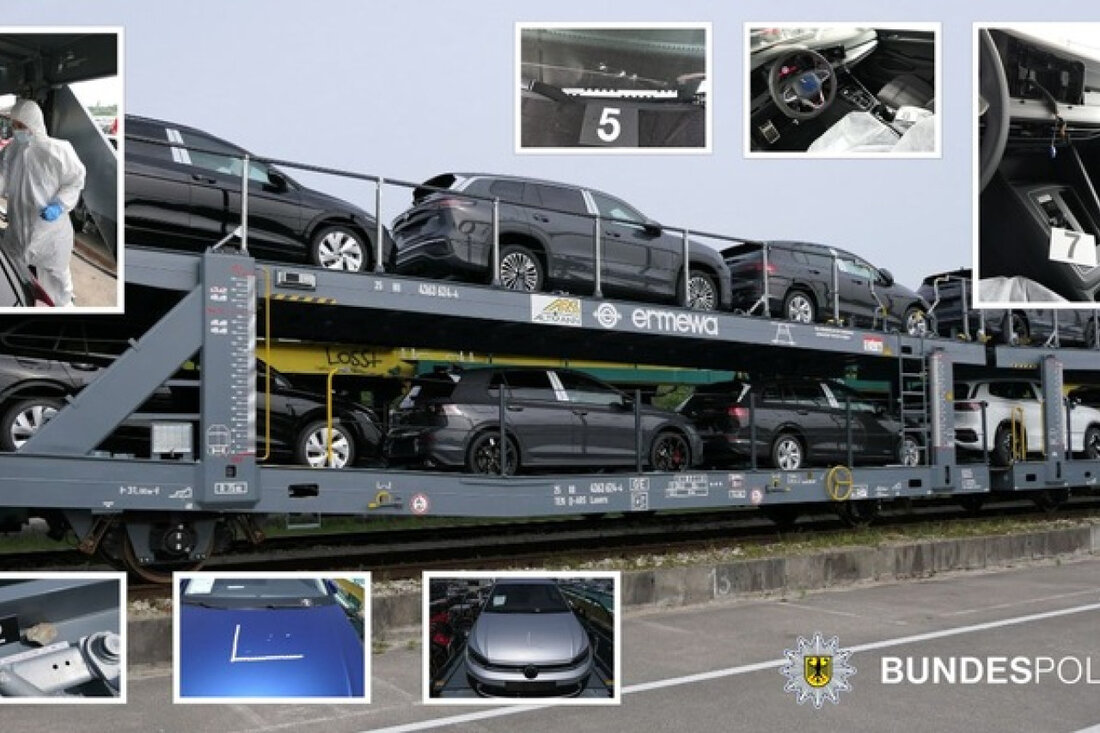 Unbekannte Täter beschädigten in Freimann mehrere Neuwagen an einem abgestellten Autozug. Hinweise erbeten!