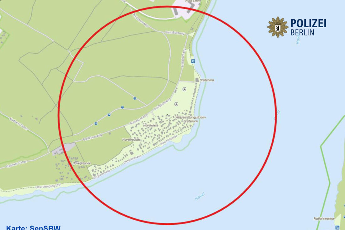 In Kladow wurde eine 250 kg schwere Weltkriegsbombe gefunden. Eine kontrollierte Sprengung erfolgt heute mit Evakuierung im Sperrkreis.